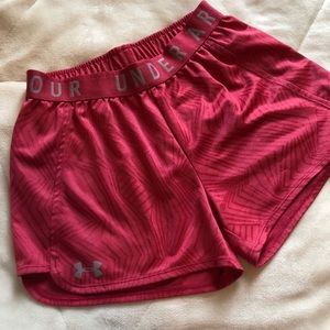 Pink and Gray Under Armor shorts
